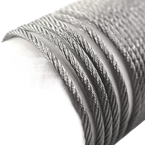 Drahtseil, Stahlseil 1-20M Durchmesser 0,3-10mm 304 Edelstahl Draht Seil 1X7 7X7 7X19 Struktur Kabel(7x7 Structure,5M,8.0mm) von Janmobrian