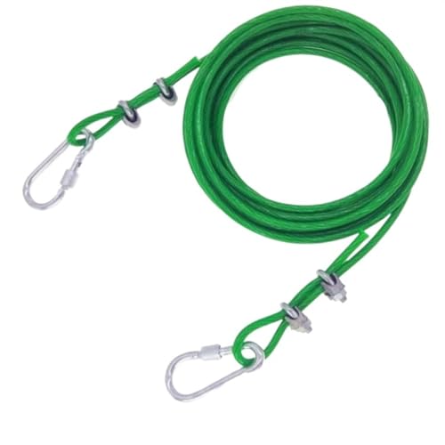 Drahtseil, Stahlseil 3,0m bis 20m Stahldraht grün PVC beschichtet flexibles Drahtseil Edelstahl Uso apto para Wäscheleine Gewächshaus Rack Schuppen 4mm(3.0 M) von Janmobrian