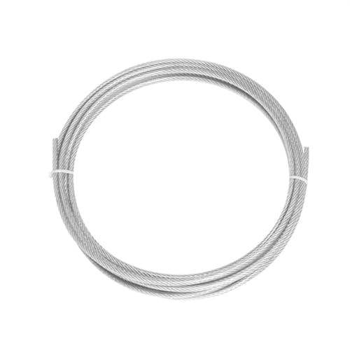Drahtseil, Stahlseil 5/10 Meter Stahl PVC-beschichtetes flexibles Drahtseil, weiche transparente Vorhangschnur, komplette Spezifikationen 1,0 mm ~ 8(10M,1.0mm) von Janmobrian
