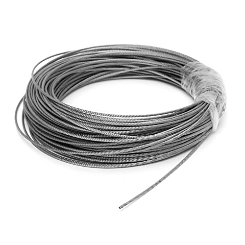 Drahtseil, Stahlseil 5. 0M / 100M 304 Edelstahldraht Seil weiche Angelhubkabel 7 * Wäscheleine 1mm 1, mm 2mm(100m,Diameter 2mm) von Janmobrian