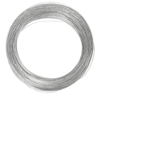 Drahtseil, Stahlseil Durchmesser 0,02 mm - 3 304 Edelstahldraht Weicher/harter Stahldraht Länge 100 Meter 1 Einzelstrang Runde helle Seide(0.1mm X 100M,Soft Steel Wire) von Janmobrian