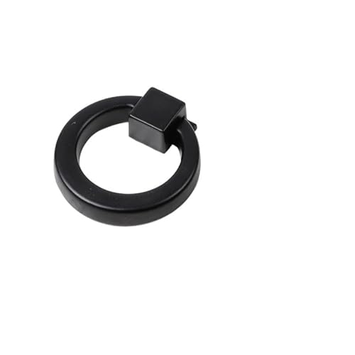 Janmobrian Antik Türklopfer, Türklopfer Aus Gusseisen 1Pc Kreis Türklopfer Zink-Legierung Front Ring for Home Dekorative(Black) von Janmobrian