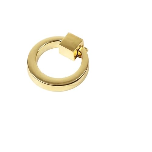 Janmobrian Antik Türklopfer, Türklopfer Aus Gusseisen 1Pc Kreis Türklopfer Zink-Legierung Front Ring for Home Dekorative(Gold) von Janmobrian