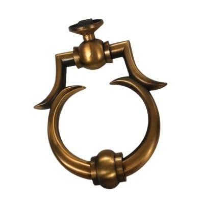 Janmobrian Antik Türklopfer, Türklopfer Aus Gusseisen Einfacher Türklopfer Schwarz-Gold/Silber/Schwarz Luxus-Türklopfer Zinklegierung Klopfring Möbelgriff Hardware(Coffee) von Janmobrian