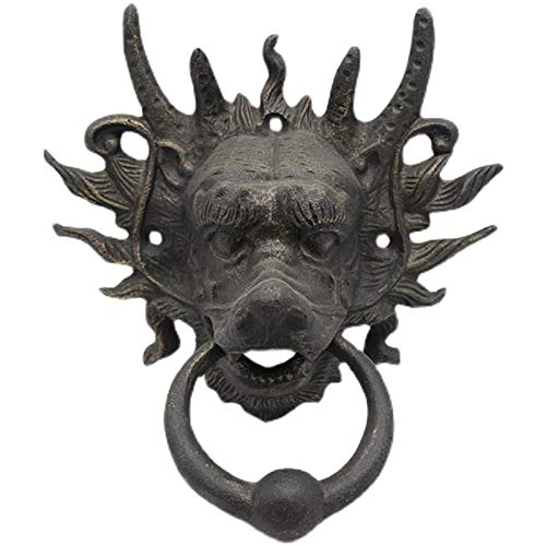 Janmobrian Antik Türklopfer, Türklopfer Aus Gusseisen Einteiliger Türklopfer In Drachenkopfform, Gusseisengriff, Ringe, Griff, Klopfer-Handwerk, Hardware, Tür-Zubehör, Heimdekoration Janmobrian Antik Türklopfer, Türklopfer Aus Gusseisen Einteiliger Türklopfer In Drachenkopfform, Gusseisengriff, Ringe, Griff, Klopfer-Handwerk, Hardware, Tür-Zubehör, Heimdekoration von Janmobrian