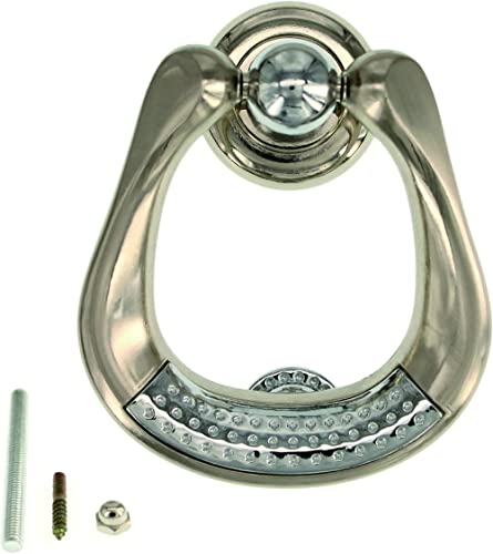 Janmobrian Antik Türklopfer, Türklopfer Aus Gusseisen Minimalistischer Ring-Türklopfer Marteau De Porte(Satin Nickel) von Janmobrian