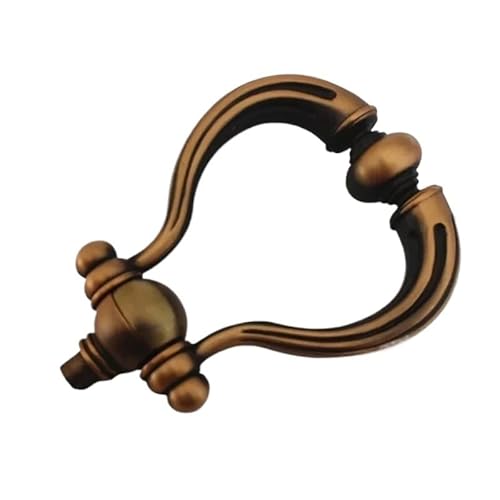 Janmobrian Antik Türklopfer, Türklopfer Aus Gusseisen Retro Hof Holz Tür Pull Ring Klopfer Einfache Zink-Legierung Anti-diebstahl(3199 Coffee) von Janmobrian