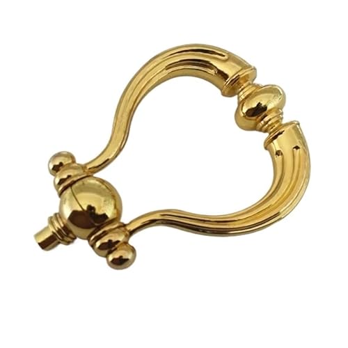 Janmobrian Antik Türklopfer, Türklopfer Aus Gusseisen Retro Hof Holz Tür Pull Ring Klopfer Einfache Zink-Legierung Anti-diebstahl(3199 Imitation Gold) von Janmobrian