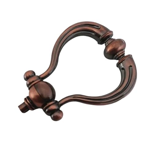 Janmobrian Antik Türklopfer, Türklopfer Aus Gusseisen Retro Hof Holz Tür Pull Ring Klopfer Einfache Zink-Legierung Anti-diebstahl(3199 Red Ancient) von Janmobrian