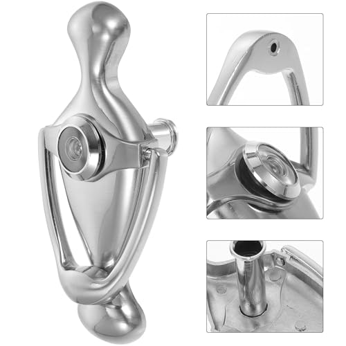 Janmobrian Antik Türklopfer, Türklopfer Aus Gusseisen Türspion Home Knock Mit Guckloch Klopfer Ersatz Hängen Vorne(Brushed) von Janmobrian