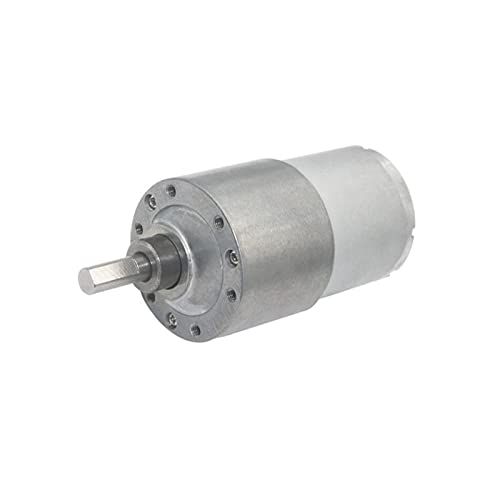 Janmobrian Elektromotor, DC Motor 37mm Alle Metallgetriebe 12V 24V DC Getriebemotor 7RPM Bis 1600 U/min Getriebemotor mit hohem Drehmoment exzentrischer Welle Getriebemotor(178 RPM,DC 12V) von Janmobrian