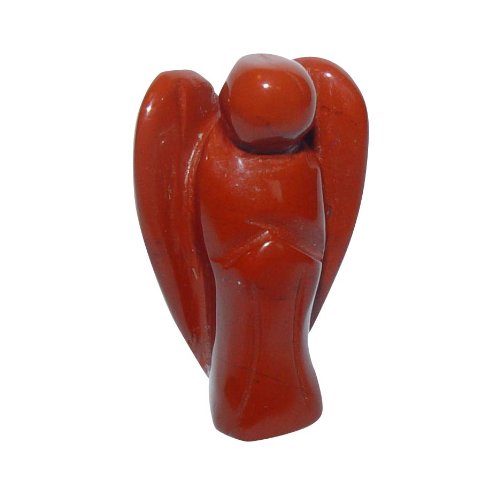 Jaspis Rot Engel Figur Mini Schutzengel ca. 22 x 33 mm ca. 10-12 Gramm Glücksbringer.(3163) von Janni-Shop-Figuren
