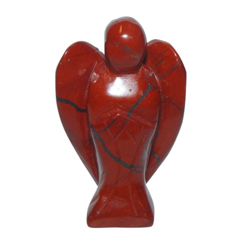 Jaspis Rot Engel Figur Schutzengel ca. 35 x 60 mm ca. 60-70 Gramm Glücksbringer.(3161) von Janni-Shop-Figuren