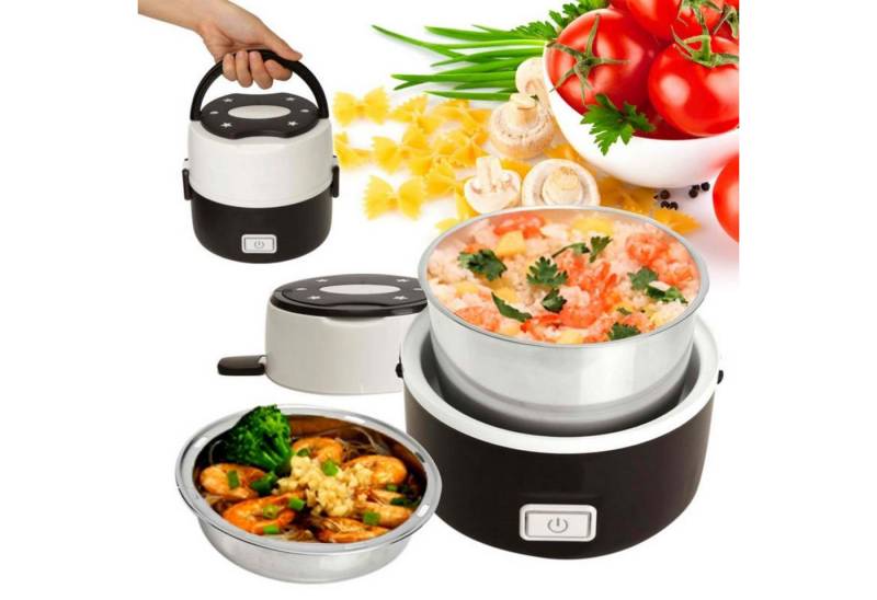 Janolia Elektrische Lunchbox Elektrisches Kochlunchbox-Set - Frische, warme Mahlzeiten überall, Hochwertiger, lebensmittelechter Kunststoff und Edelstahl von Janolia