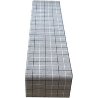 Isles Kollektion Lewis Dove Grey Tartan Kariert Voll Gefütterter Tisch/Bettläufer von Janscosycushions