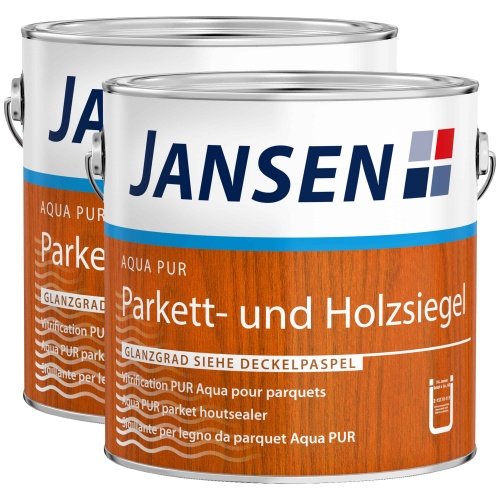 2 x Jansen Aqua PUR Parkett- und Holzsiegel seidenglänzend 2,5l von Jansen | Maler Spezialprodukte