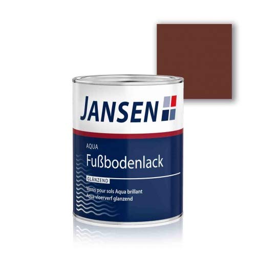 Jansen Aqua Fußbodenlack rotbraun 0,75l von Jansen | Maler Spezialprodukte