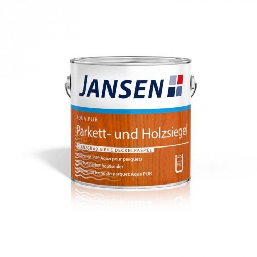 Jansen Aqua PUR Parkett- und Holzsiegel glänzend 2,5l von Jansen | Maler Spezialprodukte