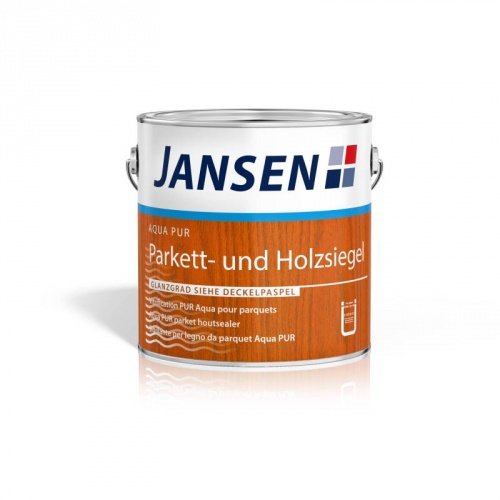 Jansen Aqua PUR Parkett- und Holzsiegel seidenglänzend 0,375l von Jansen | Maler Spezialprodukte