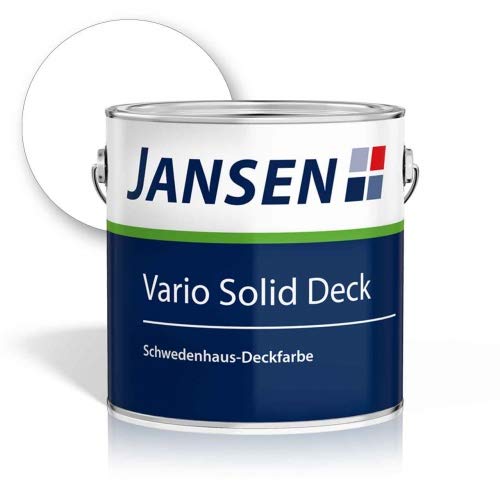 Jansen Vario Solid Deck weiss 2,5l | Schwedenhaus Deckfarbe von Jansen | Maler Spezialprodukte