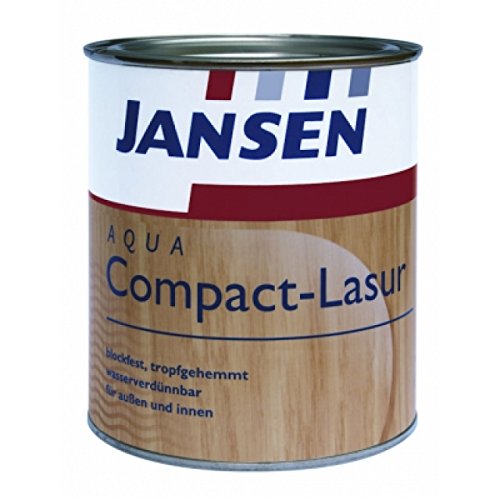 JANSEN Aqua Compact-Lasur Dickschichtlasur für Holz 375ml palisander von Jansen