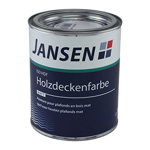Jansen ISO-HDF Holzdeckenfarbe matt weiß 750ml Grund und Deckanstrich Jansen ISO-HDF Holzdeckenfarbe matt weiß 750ml Grund und Deckanstrich von Jansen