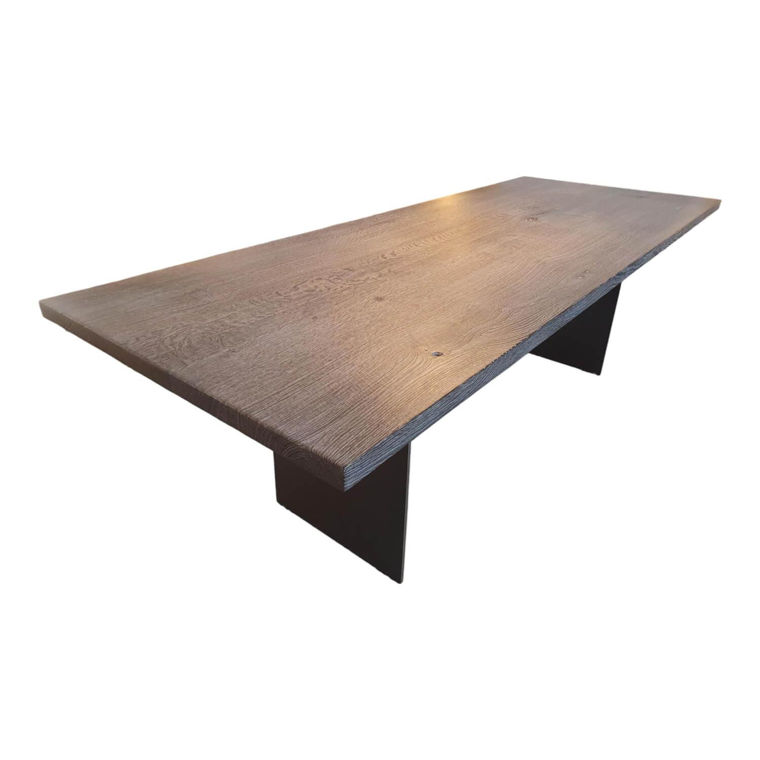 Esstisch SC41 Platte Eiche Geköhlt Und Gekalkt Gestell Rohstahl Natur Lackiert Esstisch SC41 Platte Eiche Geköhlt Und Gekalkt Gestell Rohstahl Natur Lackiert von Janua