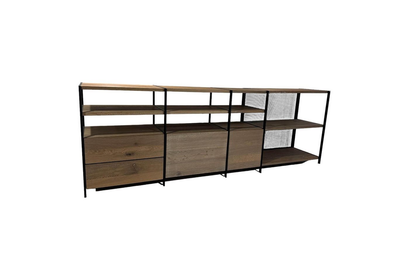 Janua Regal Regalsystem BC06 RooM68 Holzteile Eiche Massiv Geräuchert Weiß von Janua