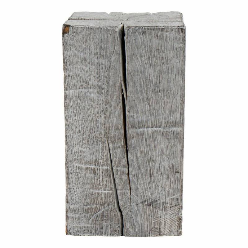Janua Sitzhocker Hocker SK 02 Silber Cube & Huaca Eiche Geköhlt Stark Gekalkt von Janua