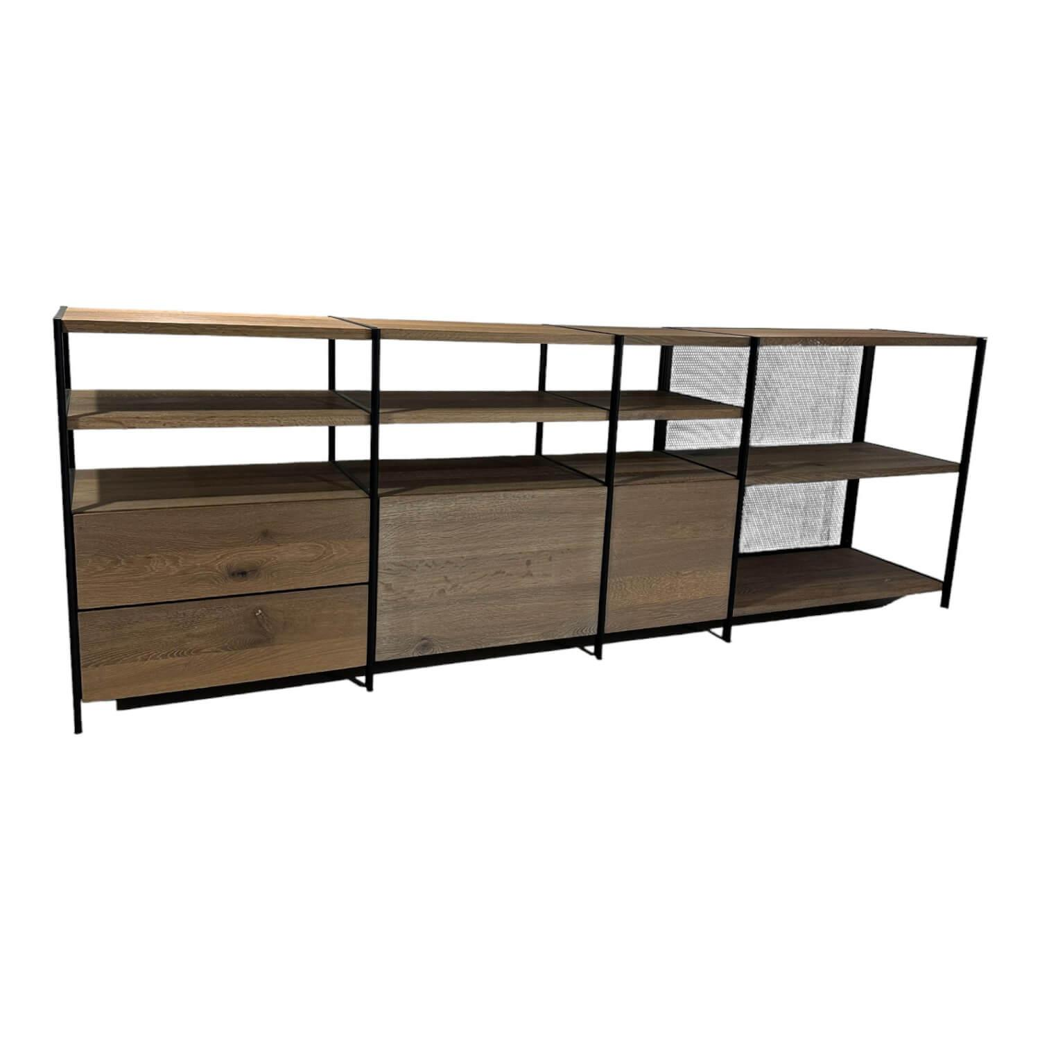 Regalsystem BC06 RooM68 Holzteile Eiche Massiv Geräuchert Weiß Roheffekt Alustre... von Janua