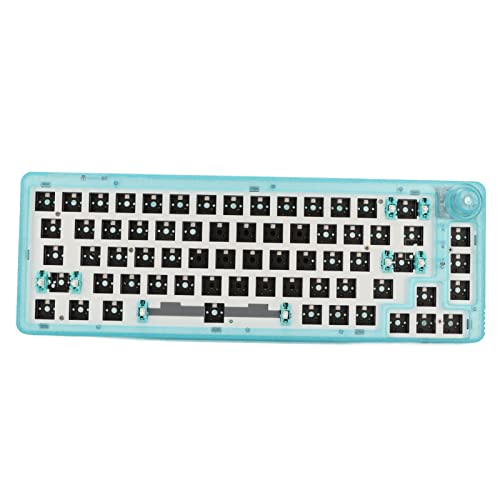 Janzoom Modulare DIY-Tastatur, Modulare Mechanische Tastatur mit 67 Tasten Zur Anpassung Programmierbare Design-Knopfsteuerung FüR die Schule (Transparentes Blau) von Janzoom