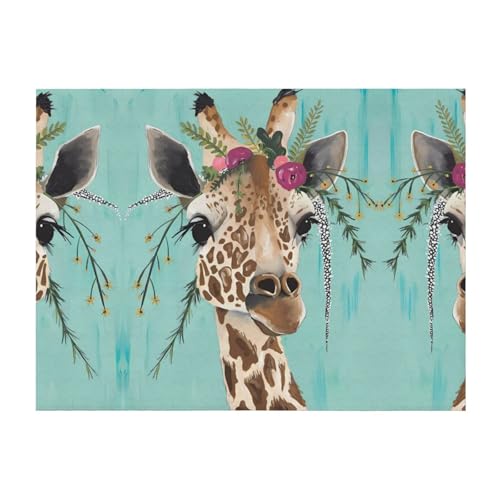 101,6 x 76,2 cm weiche, gemütliche Flanelldecke, Giraffe mit Blumendruck, Überwurf für Bett, Sofa und Reisen, leicht, hypoallergen 101,6 x 76,2 cm weiche, gemütliche Flanelldecke, Giraffe mit Blumendruck, Überwurf für Bett, Sofa und Reisen, leicht, hypoallergen von JaoXer