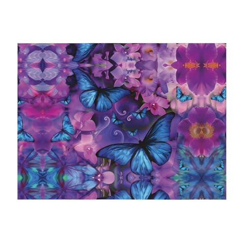 101,6 x 76,2 cm weiche, gemütliche Flanelldecke, Schmetterlingsdruck, Überwurf für Bett, Sofa und Reisen, leicht, hypoallergen von JaoXer