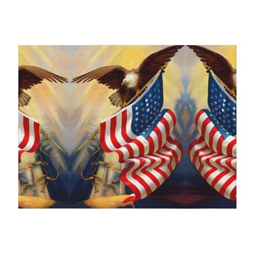 101,6 x 76,2 cm weiche, gemütliche Flanelldecke – Amerikanische USA-Flagge, Adler, Kunstdruck, Überwurf für Bett, Sofa und Reisen, leicht, hypoallergen 101,6 x 76,2 cm weiche, gemütliche Flanelldecke – Amerikanische USA-Flagge, Adler, Kunstdruck, Überwurf für Bett, Sofa und Reisen, leicht, hypoallergen von JaoXer