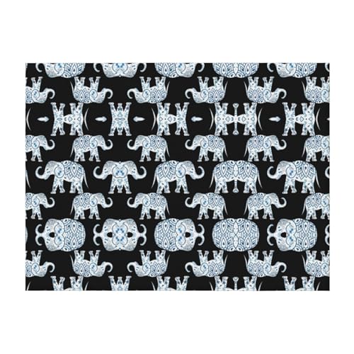 152,4 x 127 cm weiche, gemütliche Flanelldecke, Elefanten-bedruckter Überwurf für Bett, Sofa und Reisen, leicht, hypoallergen 152,4 x 127 cm weiche, gemütliche Flanelldecke, Elefanten-bedruckter Überwurf für Bett, Sofa und Reisen, leicht, hypoallergen von JaoXer
