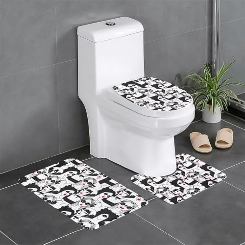 3-teiliges Badezimmerteppich-Set für Damen, mit Sonnenbrille, WC-Bodenteppich, Badewanne, Dusche, waschbare Matten – bequeme und langlebige Badteppiche 3-teiliges Badezimmerteppich-Set für Damen, mit Sonnenbrille, WC-Bodenteppich, Badewanne, Dusche, waschbare Matten – bequeme und langlebige Badteppiche von JaoXer