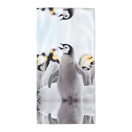 30,5 x 61 cm Strand-Pool-Handtuch für Damen und Herren – leichtes, wiederverwendbares Handtuch mit niedlichem Pinguin-Tiermuster, für Bad, Fitnessstudio, Reisen, Sport von JaoXer