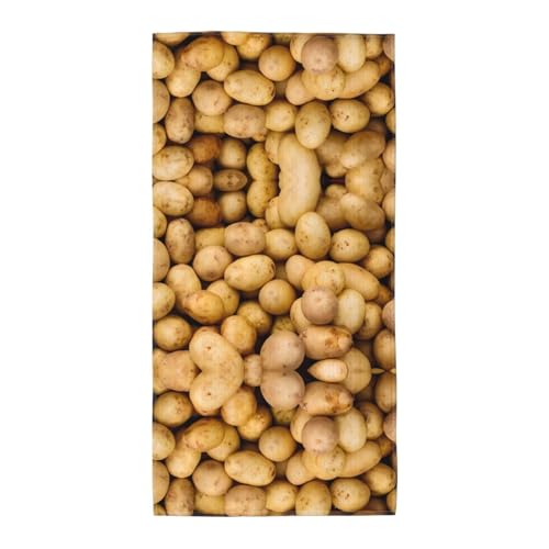 35,1 x 69,8 cm Strand-Pool-Handtuch für Damen und Herren – leichtes, wiederverwendbares Garten-Handtuch mit Kartoffeldruck für Bad, Fitnessstudio, Reisen, Sport von JaoXer