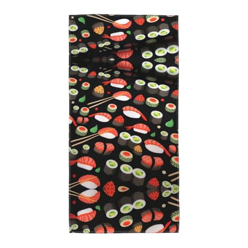 35,1 x 69,8 cm Strand-Pool-Handtuch für Männer und Frauen, leicht, wiederverwendbar, japanisches Sushi-Garnelen-Druck, Handtuch für Bad, Fitnessstudio, Reisen, Sport 35,1 x 69,8 cm Strand-Pool-Handtuch für Männer und Frauen, leicht, wiederverwendbar, japanisches Sushi-Garnelen-Druck, Handtuch für Bad, Fitnessstudio, Reisen, Sport von JaoXer