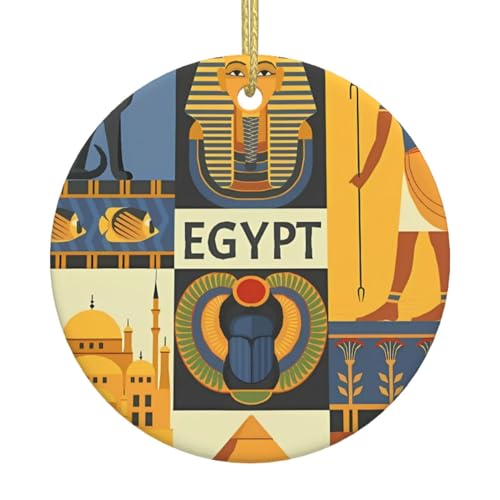 Ancient Egypt Tribe Series Weihnachtsbaum Keramik Hängende Dekorative Ornamente für Weihnachten, Feiertage - Wandhalterung Dekor für Zuhause, Partys Ancient Egypt Tribe Series Weihnachtsbaum Keramik Hängende Dekorative Ornamente für Weihnachten, Feiertage - Wandhalterung Dekor für Zuhause, Partys von JaoXer