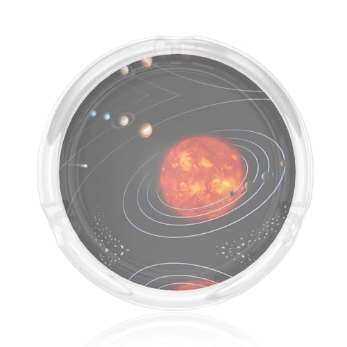 Aschenbecher aus Glas mit Galaxie-Motiv, rund, 8,4 cm, klarer Kristall, für Zuhause, Büro und Außenbereich Aschenbecher aus Glas mit Galaxie-Motiv, rund, 8,4 cm, klarer Kristall, für Zuhause, Büro und Außenbereich von JaoXer