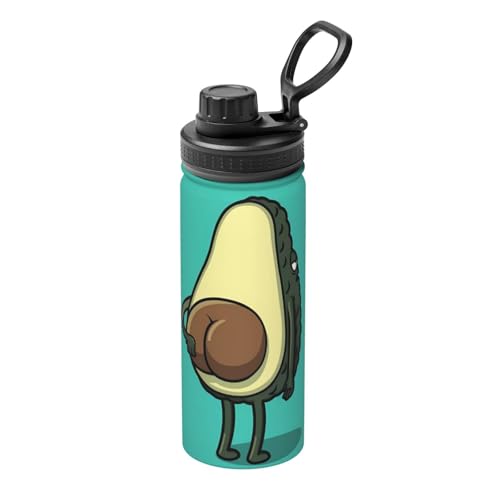 Avocado Butt Isolierkessel für Sport, doppelwandige Thermoskanne für heiße und kalte Getränke, 530 ml, perfekt für Reisen, Camping Avocado Butt Isolierkessel für Sport, doppelwandige Thermoskanne für heiße und kalte Getränke, 530 ml, perfekt für Reisen, Camping von JaoXer