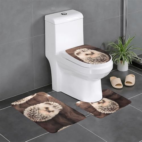 Baby Igel 3-teiliges Badezimmerteppich-Set – WC-Bodenteppich, Badewanne, Dusche, waschbare Matten – bequeme und langlebige Badteppiche Baby Igel 3-teiliges Badezimmerteppich-Set – WC-Bodenteppich, Badewanne, Dusche, waschbare Matten – bequeme und langlebige Badteppiche von JaoXer