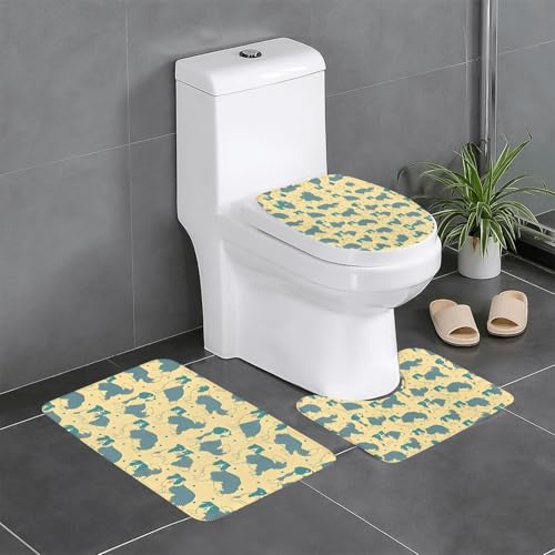 Badteppich-Set mit Border Collie-Muster, 3-teilig, WC-Bodenteppich, Badewanne, Dusche, waschbare Matten – bequeme und langlebige Badteppiche Badteppich-Set mit Border Collie-Muster, 3-teilig, WC-Bodenteppich, Badewanne, Dusche, waschbare Matten – bequeme und langlebige Badteppiche von JaoXer