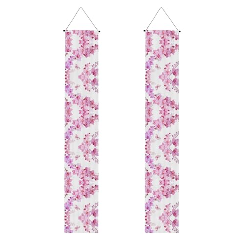 Banner mit rosa Blumen und Schmetterlingen – vielseitige, langlebige Party-Dekorationen, perfekt für Haustür, Terrasse und Wand Banner mit rosa Blumen und Schmetterlingen – vielseitige, langlebige Party-Dekorationen, perfekt für Haustür, Terrasse und Wand von JaoXer
