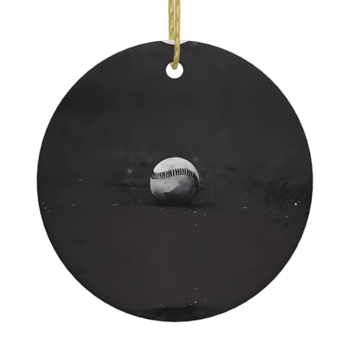 Baseball-Keramik-Weihnachtsbaumschmuck – festliche, runde hängende Dekoration für Weihnachten, Feiertage, Hochzeiten und mehr Baseball-Keramik-Weihnachtsbaumschmuck – festliche, runde hängende Dekoration für Weihnachten, Feiertage, Hochzeiten und mehr von JaoXer