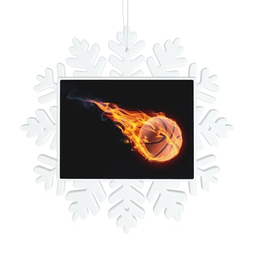 Basketball auf Feuer Schneeflocke Dekorationen - Winter Weihnachten hängen für Weihnachtsbaum, Urlaub Hochzeit Party Schilder, Tischdekoration Basketball auf Feuer Schneeflocke Dekorationen - Winter Weihnachten hängen für Weihnachtsbaum, Urlaub Hochzeit Party Schilder, Tischdekoration von JaoXer