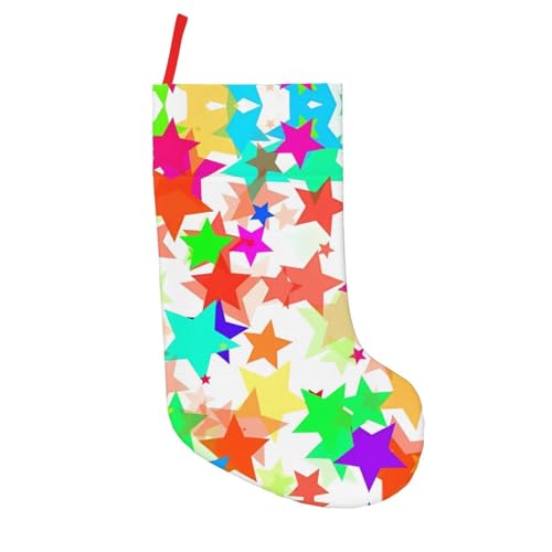 Bunte Sterne, 45,7 cm, Weihnachtsstrümpfe, Weihnachtsdekoration, personalisierte Geschenktüte für glückliche jährliche Zeremonien Bunte Sterne, 45,7 cm, Weihnachtsstrümpfe, Weihnachtsdekoration, personalisierte Geschenktüte für glückliche jährliche Zeremonien von JaoXer