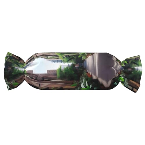 【Candy-Shaped Cylindrical Pillow】Adjustable Neck Support Plush Body Cushion with Soft aUrban Jungle Print Design 【Candy-Shaped Cylindrical Pillow】Adjustable Neck Support Plush Body Cushion with Soft aUrban Jungle Print Design von JaoXer