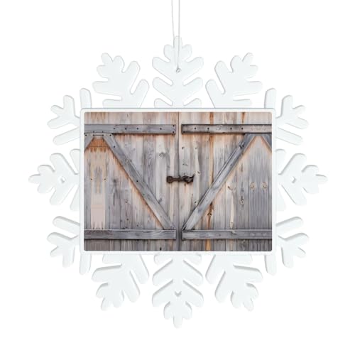 Country Barn Holz Tür Schneeflocke Dekorationen - Winter Weihnachten Hängen für Weihnachtsbaum, Urlaub Hochzeit Party Schilder, Tischdekoration Country Barn Holz Tür Schneeflocke Dekorationen - Winter Weihnachten Hängen für Weihnachtsbaum, Urlaub Hochzeit Party Schilder, Tischdekoration von JaoXer